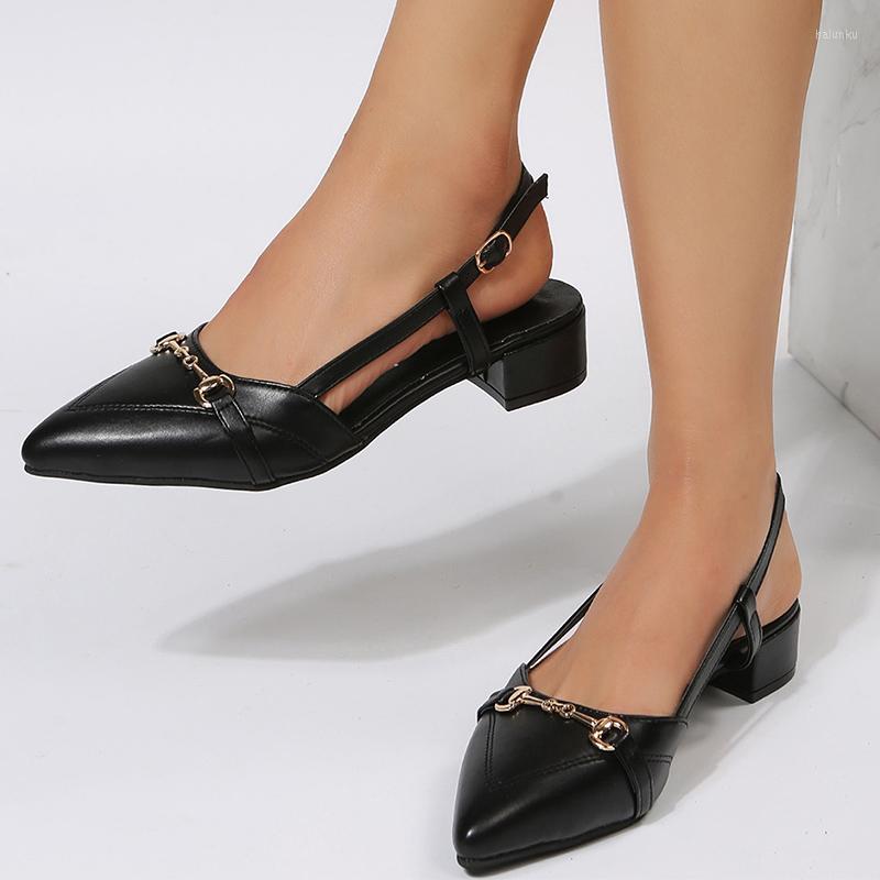 Sandals Pointed Toe Mid Heels Women Shoes Designer Dress Sexy Slingback Shallow Mules Zapatillas Mujer Summer, Black
Sandals Pointed Toe Mid Heels Women Shoes Designer Dress Sexy Slingback Shallow Mules Zapatillas Mujer Summer, Black