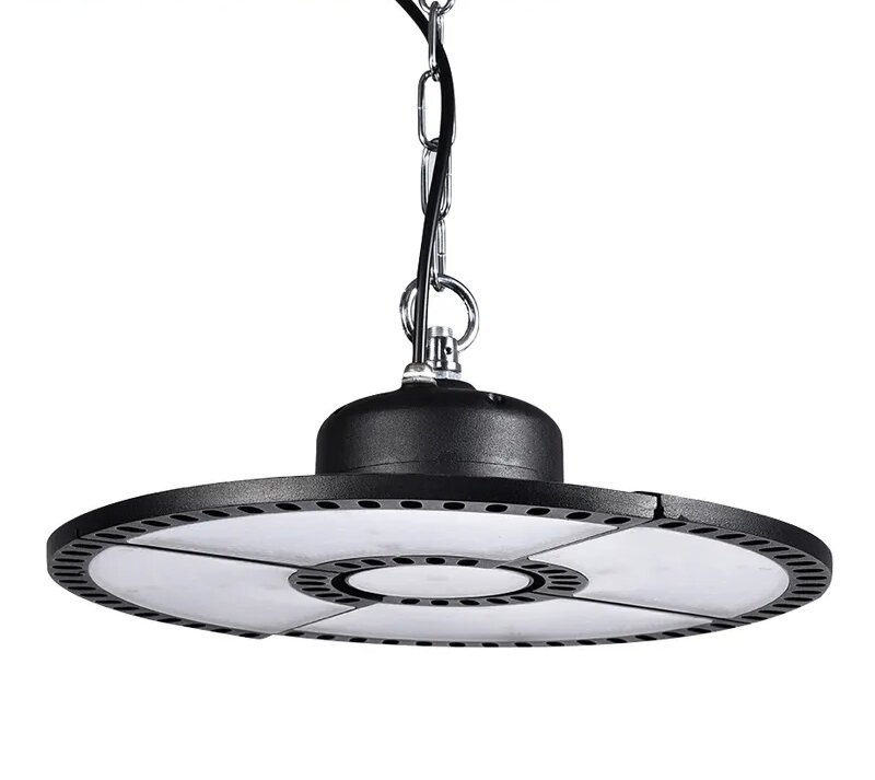 LED High Bay Light 300W 200W UFO 6500K Replacement Deformable Ultra-thin Mining Lamp Factory Warehouse Workshop Area Light crestech