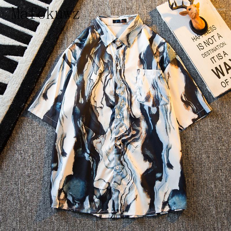 Men's Casual Shirts Ink Tie Dyed Ice Silk Short Sleeve Shirt Men's Summer Thin Streetwear Feeling Handsome Blouse High Street Flower, Blue
Men's Casual Shirts Ink Tie Dyed Ice Silk Short Sleeve Shirt Men's Summer Thin Streetwear Feeling Handsome Blouse High Street Flower, Blue