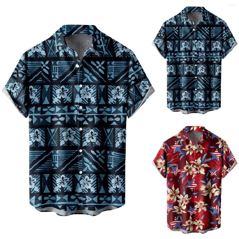 Men's Casual Shirts Floral Printed Men Hawaiian Shirt Short Sleeve Summer For Vacation Vintage Male Blouses Chemise Homme, Blue
Men's Casual Shirts Floral Printed Men Hawaiian Shirt Short Sleeve Summer For Vacation Vintage Male Blouses Chemise Homme, Blue