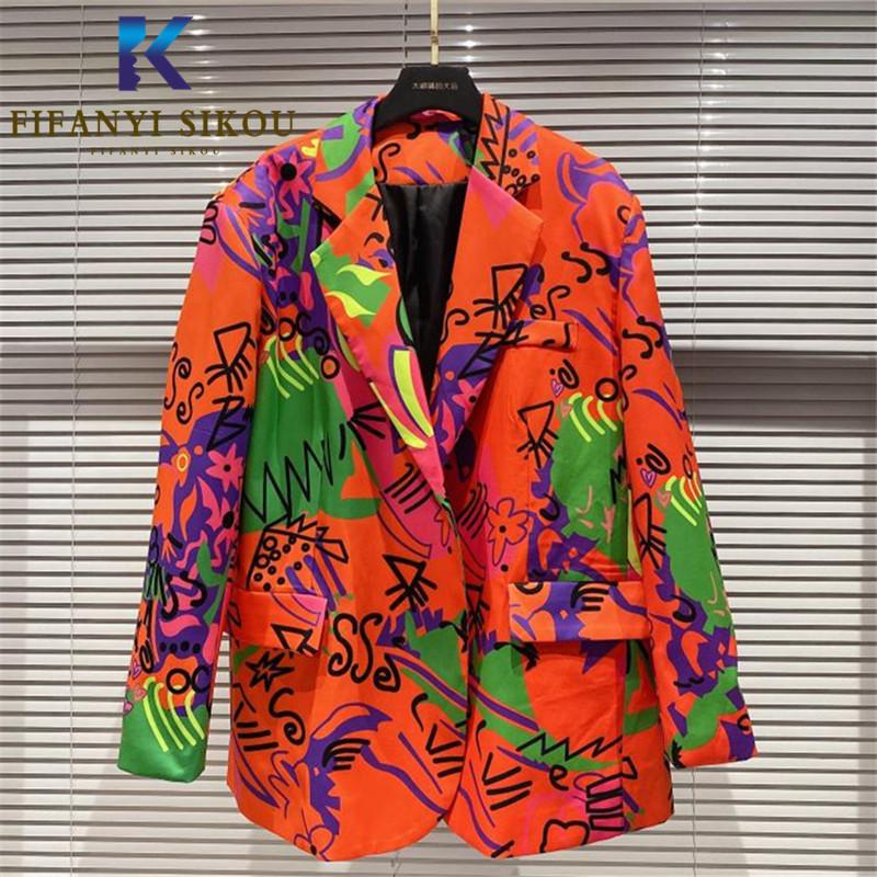 Pants Graffiti Print Blazer Jacket Women Autumn Fashion Single Breasted Long Sleeve Suit Jacket Female Streetwear Loose Blazers Coat, Photo color
Pants Graffiti Print Blazer Jacket Women Autumn Fashion Single Breasted Long Sleeve Suit Jacket Female Streetwear Loose Blazers Coat, Photo color