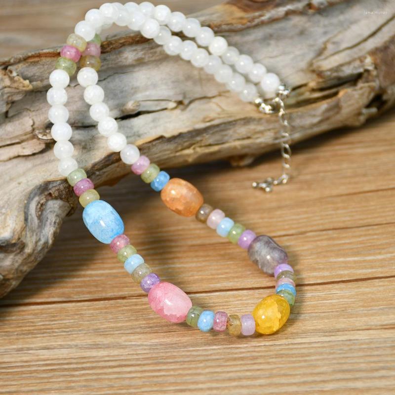 Choker TAUAM Stone Pink Blue Crystal Necklace Pearl Niche Design Feeling Fresh Clavicle Chain Women
Choker TAUAM Stone Pink Blue Crystal Necklace Pearl Niche Design Feeling Fresh Clavicle Chain Women