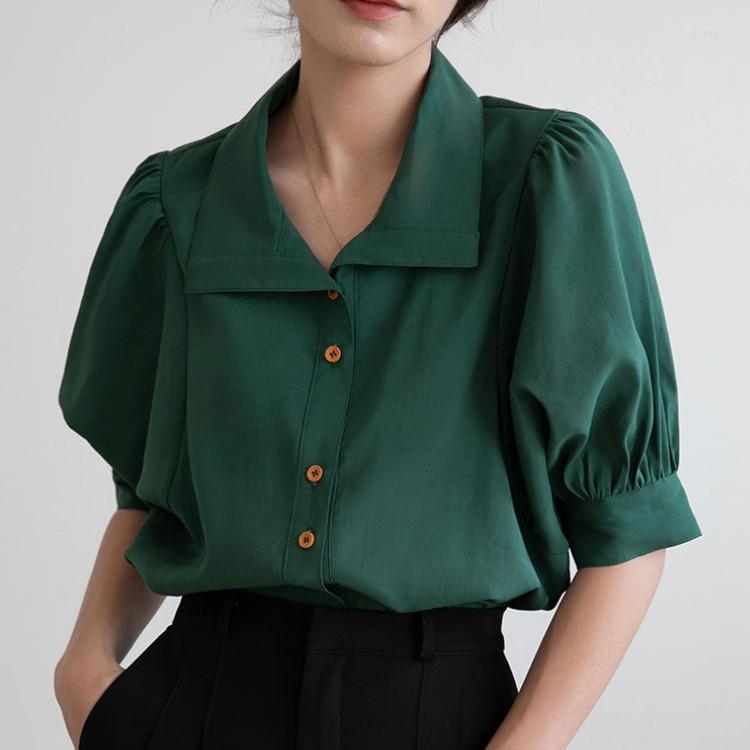 Women' Blouses 2023 Summer Women' Fashion Elegant Tops Lady Turn Down Collar Puff Short Sleeve Casual Shirt Femme, Photo color
Women' Blouses 2023 Summer Women' Fashion Elegant Tops Lady Turn Down Collar Puff Short Sleeve Casual Shirt Femme, Photo color