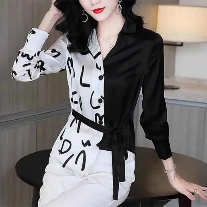 Women's Blouses Printed Patchwork Shirt Women Slimming Foreign Imitation Silk Blouse 2023 Early Spring And Autumn Waist Irregular Female, Black
Women's Blouses Printed Patchwork Shirt Women Slimming Foreign Imitation Silk Blouse 2023 Early Spring And Autumn Waist Irregular Female, Black