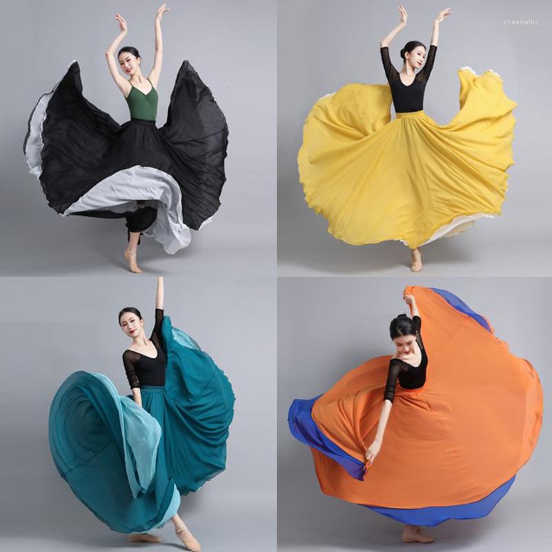 Stage Wear Flamenco Skirt Women's Big Swing Colorful Long Dance Spanish Gypsy Double Layer Chiffon Summer Festival 2023, Color15
Stage Wear Flamenco Skirt Women's Big Swing Colorful Long Dance Spanish Gypsy Double Layer Chiffon Summer Festival 2023, Color15