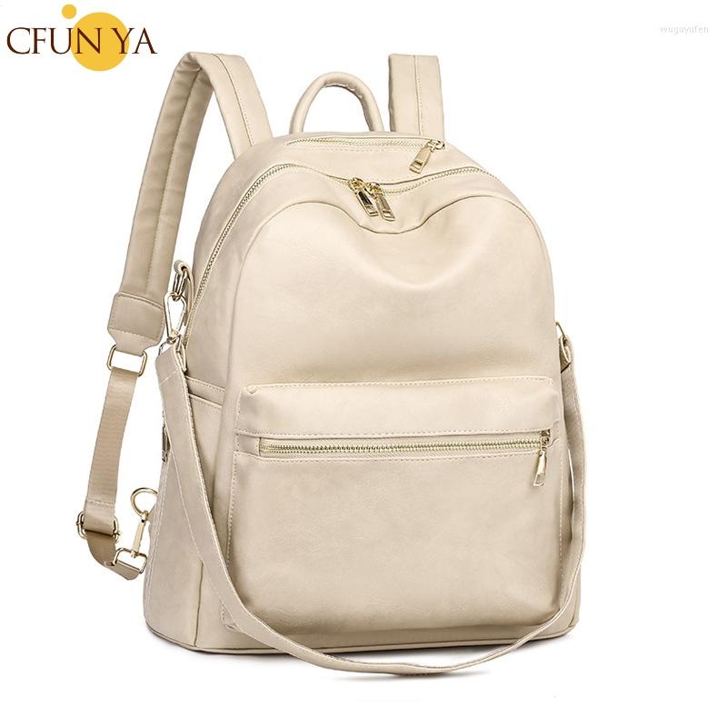 School Bags CFUN YA 2023 Designer Backpack For Women Soft Leather Large Girls Female Travel Shoulder Bookbag, Beige
School Bags CFUN YA 2023 Designer Backpack For Women Soft Leather Large Girls Female Travel Shoulder Bookbag, Beige