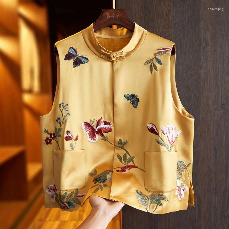 Ethnic Clothing Vest Chinese Traditional Women's Style Retro Embroidery Cotton Linen Pullover Ladies Summer Exquisite Stand Collar Top
Ethnic Clothing Vest Chinese Traditional Women's Style Retro Embroidery Cotton Linen Pullover Ladies Summer Exquisite Stand Collar Top