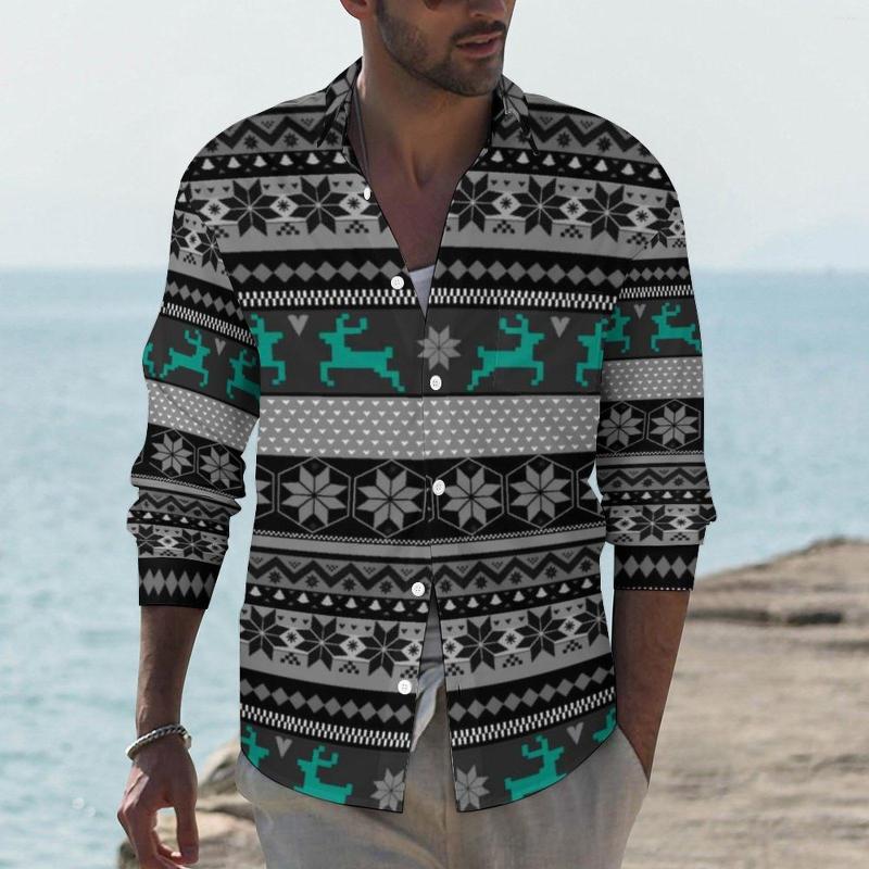 Men' Casual Shirts Nordic Animal Male Colorful Reindeer Shirt Long Sleeve Fashion Aesthetic Blouses Autumn Pattern Clothes Plus Size, Style-9
Men' Casual Shirts Nordic Animal Male Colorful Reindeer Shirt Long Sleeve Fashion Aesthetic Blouses Autumn Pattern Clothes Plus Size, Style-9