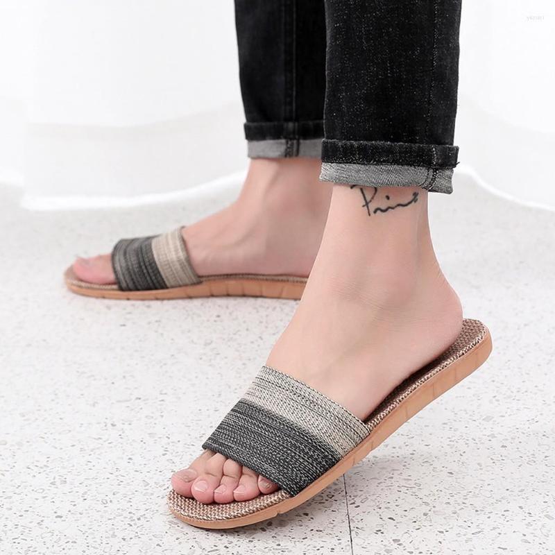 Slippers Women Linen Beach Sandals Summer Breathable Flat Shoes Striped Fashion Household Flip-Flops, Pk
Slippers Women Linen Beach Sandals Summer Breathable Flat Shoes Striped Fashion Household Flip-Flops, Pk