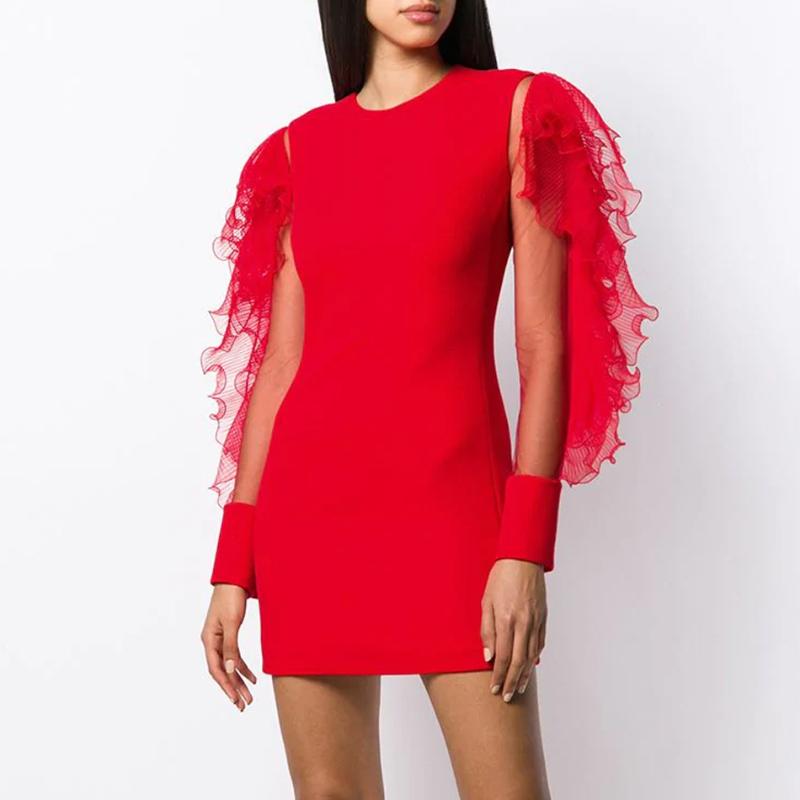 Casual Dresses Adyce 2023 Autumn Lace Red Long Sleeve Bandage Dress Women Sexy Ruffles Black Club Celebrity Evening Party Vestidos
Casual Dresses Adyce 2023 Autumn Lace Red Long Sleeve Bandage Dress Women Sexy Ruffles Black Club Celebrity Evening Party Vestidos