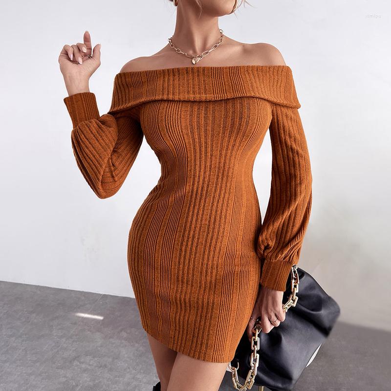 Casual Dresses Sexy Off Shoulder Sweater Dress Women 2023 Long Sleeve Bodycon Pullover Mini Knitted Solid, Style 1
Casual Dresses Sexy Off Shoulder Sweater Dress Women 2023 Long Sleeve Bodycon Pullover Mini Knitted Solid, Style 1