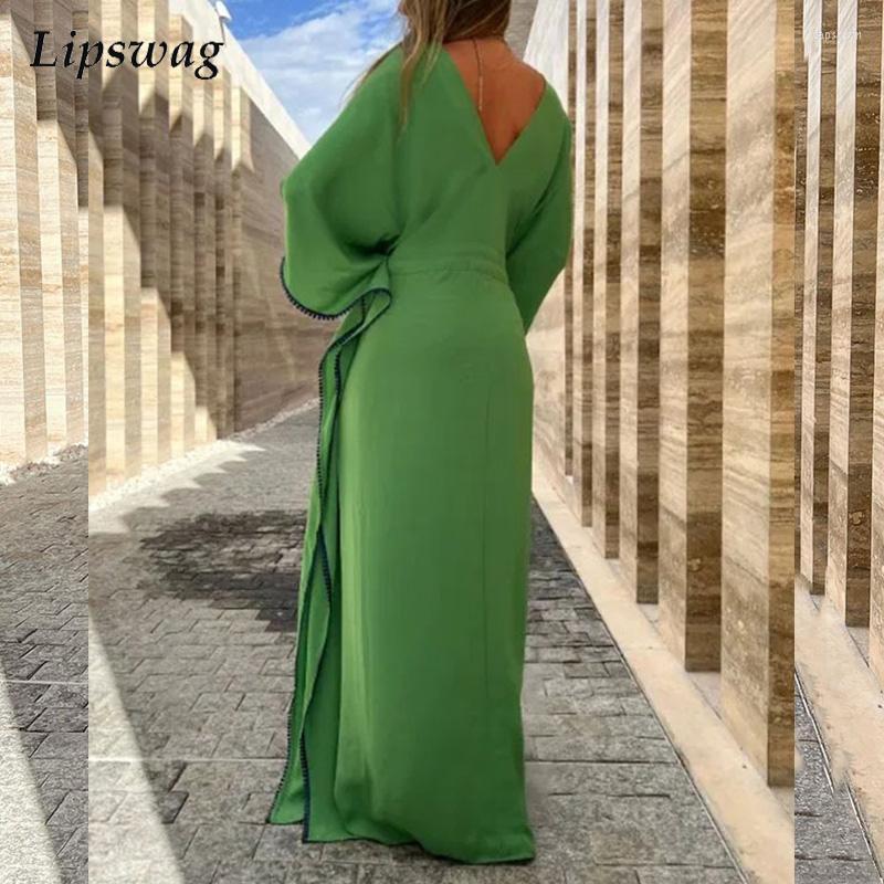 Casual Dresses Fashion Pattern Print Party Dress Women Elegant Drawstring Lace-up Loose Sundress Lady Sexy Batwing Sleeve Slit Long Beach, 01 green
Casual Dresses Fashion Pattern Print Party Dress Women Elegant Drawstring Lace-up Loose Sundress Lady Sexy Batwing Sleeve Slit Long Beach, 01 green