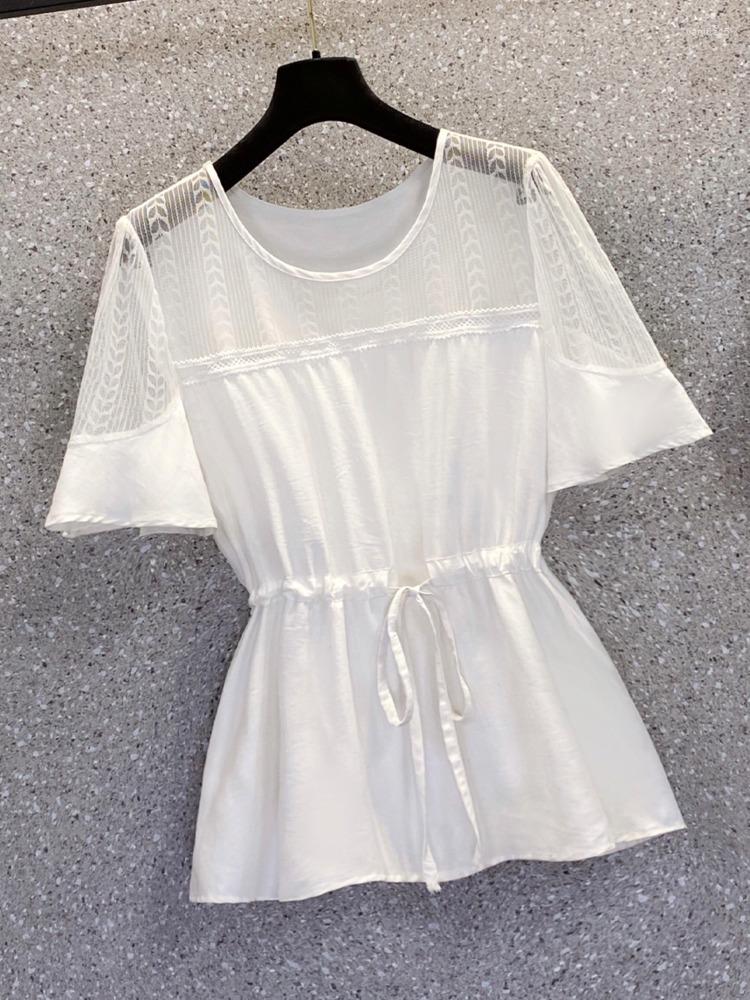 Women's Blouses -4XL Large Size Lace Spliced Women Summer Loose Cut Out Oversize Shirts Butterfly Sleeve Drawstring Tops Female, Black
Women's Blouses -4XL Large Size Lace Spliced Women Summer Loose Cut Out Oversize Shirts Butterfly Sleeve Drawstring Tops Female, Black