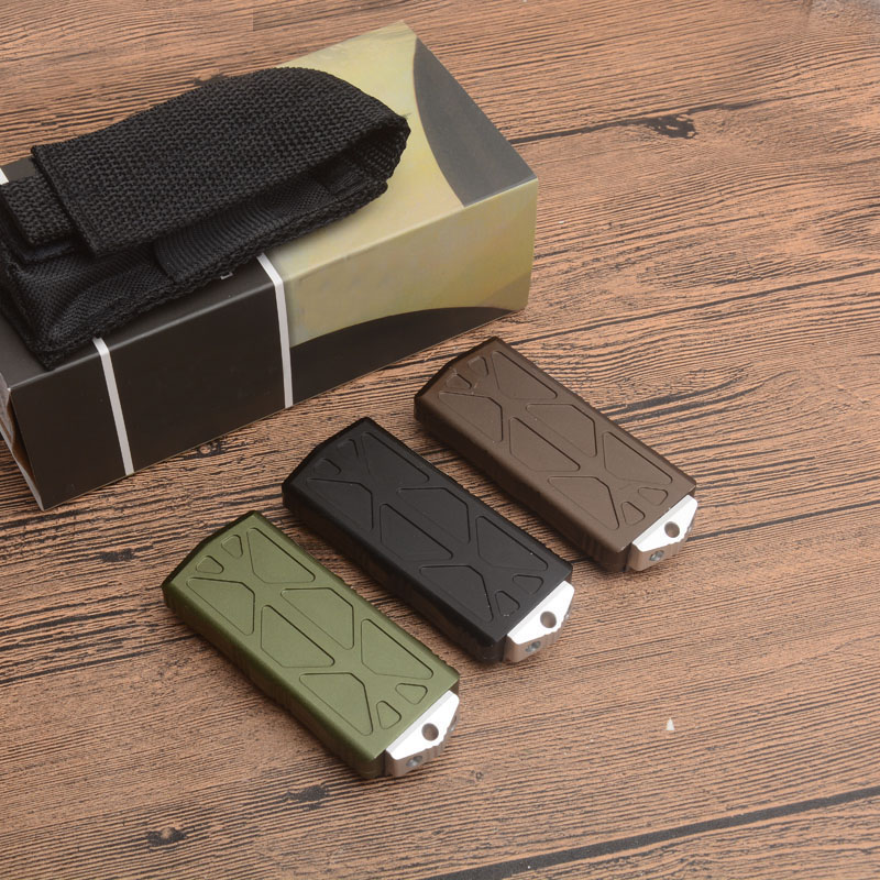 2023 New Mini Small Tactical Knife D2 Double Edge Spear Point Satin Blade CNC 6061-T6 Handle EDC Knives With Retail Box