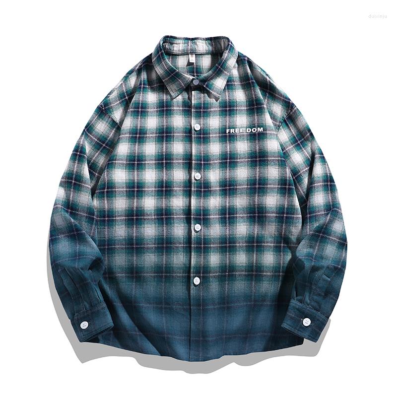 Men's Casual Shirts Spring Plaid Button Men And Women Vintage Blouse Fashion Korean Street Long Sleeved Clothing Tops Male Female Plus Size, Green
Men's Casual Shirts Spring Plaid Button Men And Women Vintage Blouse Fashion Korean Street Long Sleeved Clothing Tops Male Female Plus Size, Green