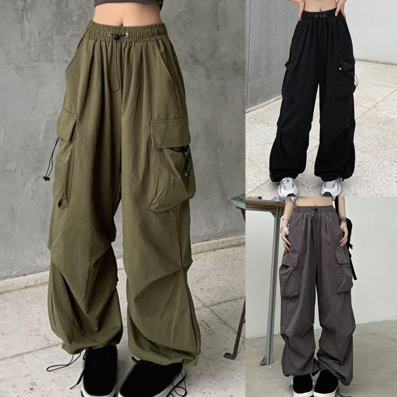 Women's Pants Y2K Women Streetwear Cargo Korean Harajuku Casual Solid Baggy Straight Trousers Fashion Wide Leg Pockets Joggers, Green
Women's Pants Y2K Women Streetwear Cargo Korean Harajuku Casual Solid Baggy Straight Trousers Fashion Wide Leg Pockets Joggers, Green