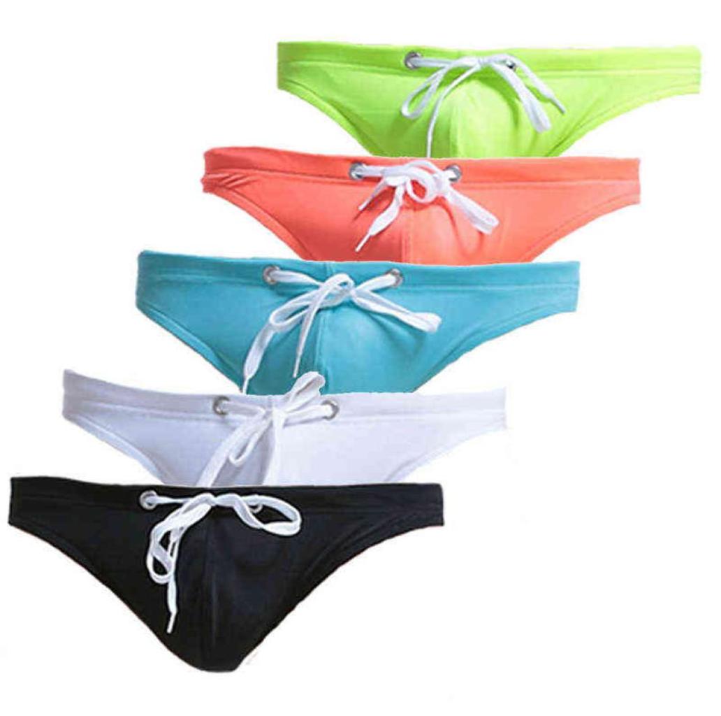 

5pcs Mini Briefs Mens Swimwear Super Sexy Swim Underwear Tanga Pouch Bikini Surf Swimsuit Swimming Panties Beach Wear 2202087019023