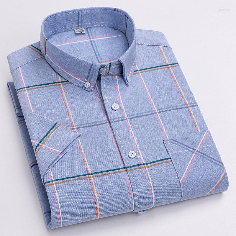Men's Casual Shirts Short Sleeve Men's Oxford Cotton Summer Fashion Button-up Collar Plaid Shirt Social Checkered Regular Fit, Dx2036-45
Men's Casual Shirts Short Sleeve Men's Oxford Cotton Summer Fashion Button-up Collar Plaid Shirt Social Checkered Regular Fit, Dx2036-45