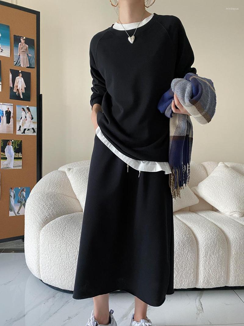 Work Dresses Casual Loose Sweater Dress Suit Fashion Ladies 2023 Spring And Autumn Style