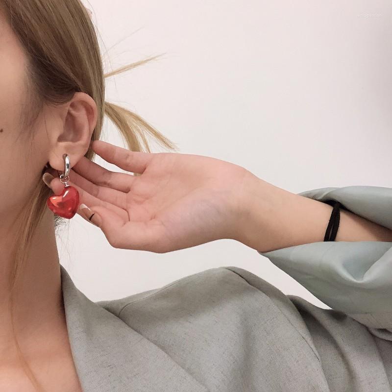 Hoop Earrings 1 Pair Red Color Glass Heart Necklace Female Couple Pendant Personality Thick Chain Sweet Girl Collar
Hoop Earrings 1 Pair Red Color Glass Heart Necklace Female Couple Pendant Personality Thick Chain Sweet Girl Collar