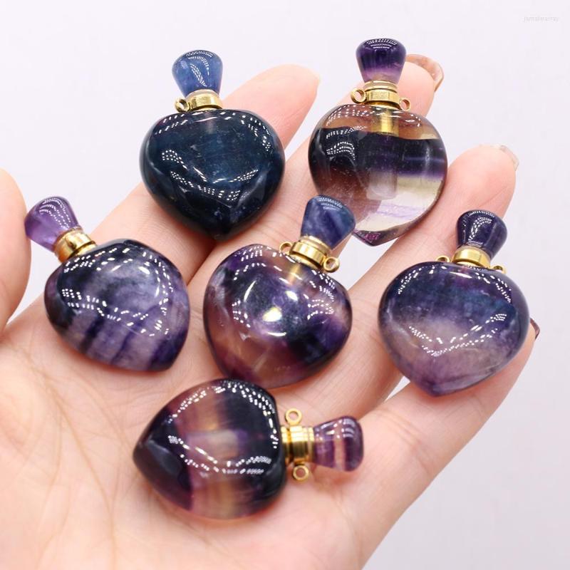 Pendant Necklaces Natural Stone Gem Heart Fluorite Perfume Essential Oil Bottle Handmade Crafts DIY Necklace Jewelry Accessories Gift Make
Pendant Necklaces Natural Stone Gem Heart Fluorite Perfume Essential Oil Bottle Handmade Crafts DIY Necklace Jewelry Accessories Gift Make