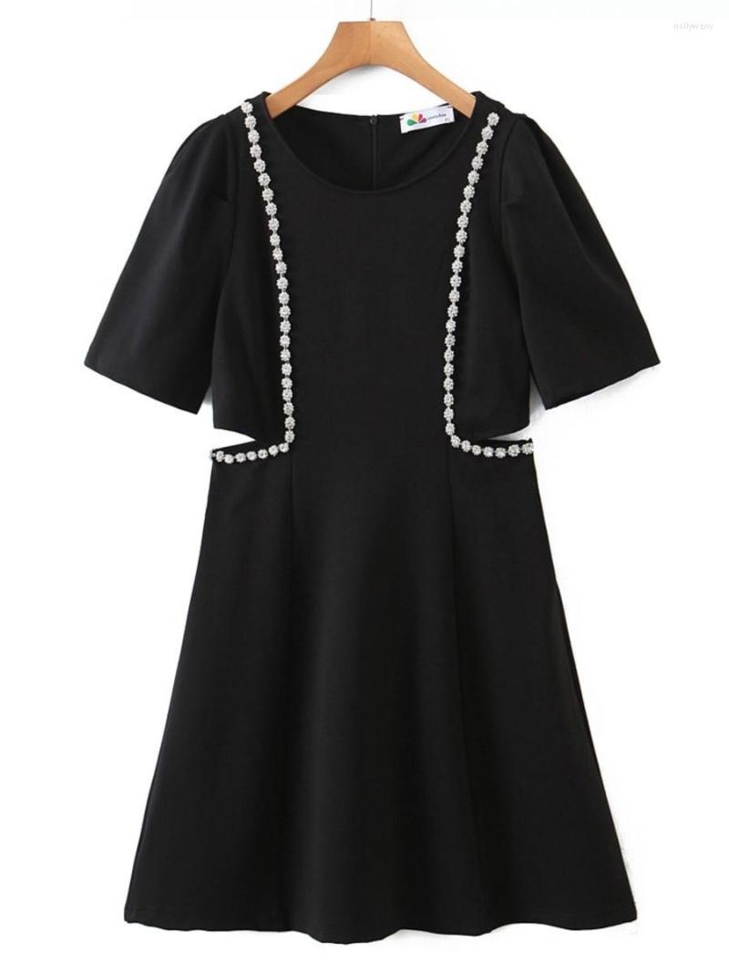 Plus Size Dresses Good Quality Women 2023 Summer Sexy Heavy Beading Diamond Waistless O-Neck Puff Sleeve One-piece, Black
Plus Size Dresses Good Quality Women 2023 Summer Sexy Heavy Beading Diamond Waistless O-Neck Puff Sleeve One-piece, Black