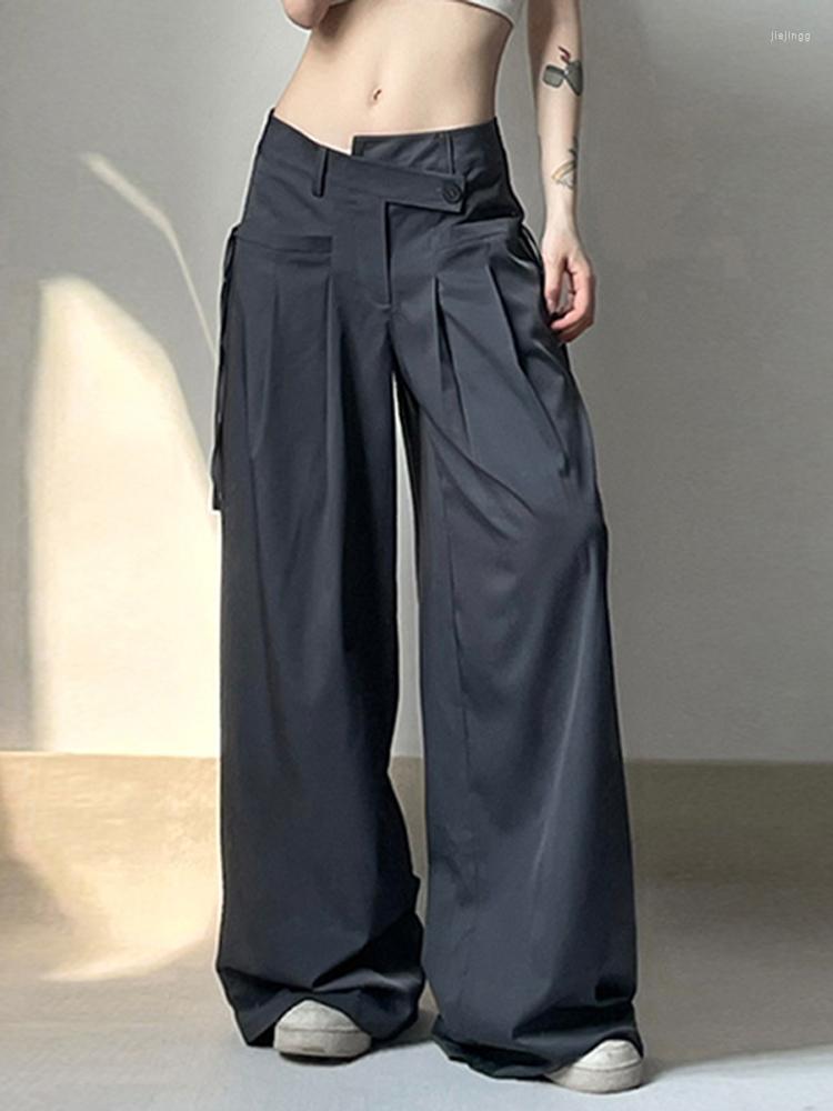 Women' Pants Y2K Shirring Casual Wide Leg Women High Waist Street Basic Loose Sweat Trousers Korean Retro Gray Office Lady
Women' Pants Y2K Shirring Casual Wide Leg Women High Waist Street Basic Loose Sweat Trousers Korean Retro Gray Office Lady