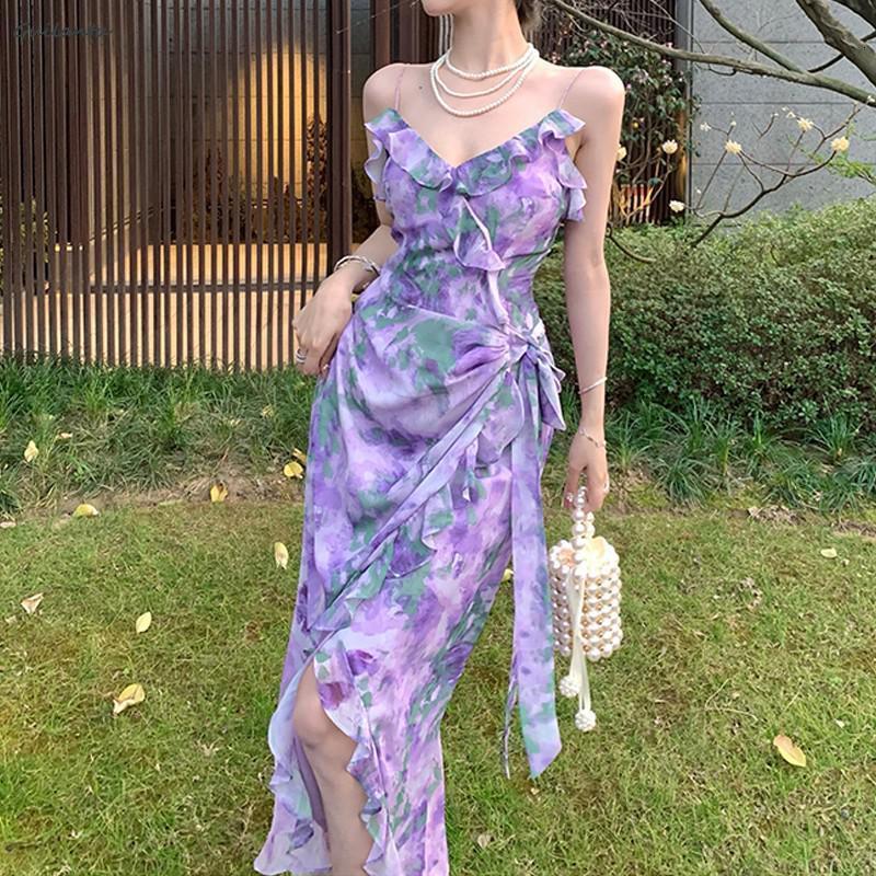 Casual Dresses Women Summer Chiffon Beach Ruffle Dress V Neck Sleeveless Print Floral Bandgae Dress Elegant Backless Evening Party Slip Dresses 230420, Mixed color
Casual Dresses Women Summer Chiffon Beach Ruffle Dress V Neck Sleeveless Print Floral Bandgae Dress Elegant Backless Evening Party Slip Dresses 230420, Mixed color