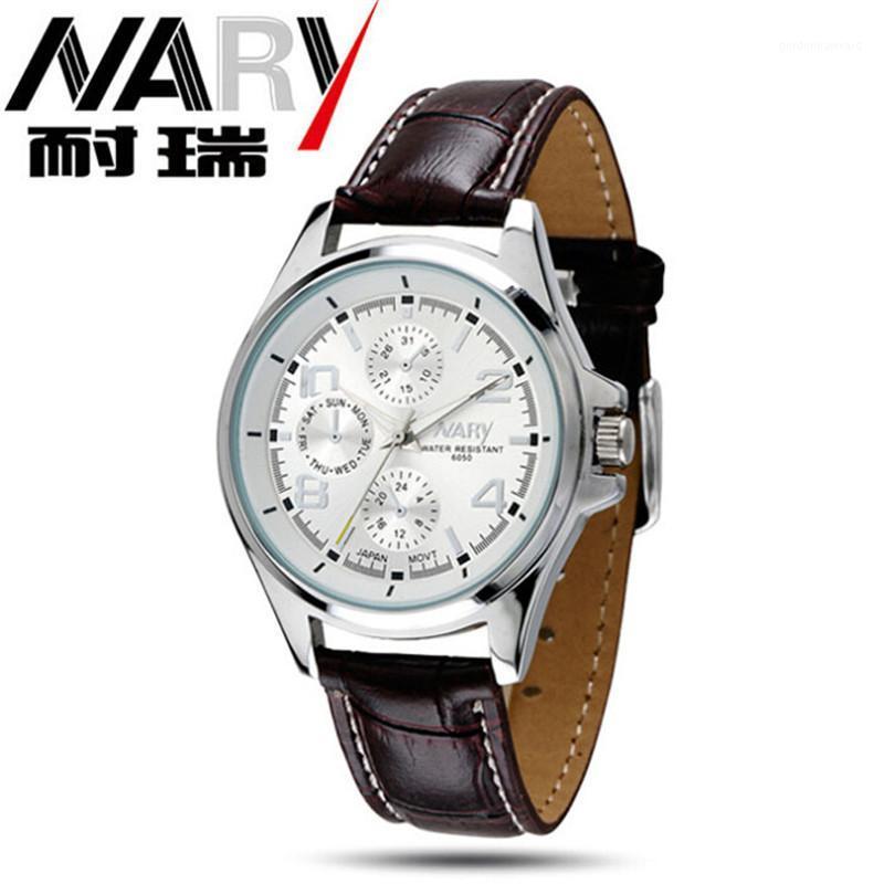 Wristwatches Nary Watch Men Watches Leather Strap Quartz Waterproof Sports Mens Relogio Masculino Montre Homme, 166050blue
Wristwatches Nary Watch Men Watches Leather Strap Quartz Waterproof Sports Mens Relogio Masculino Montre Homme, 166050blue