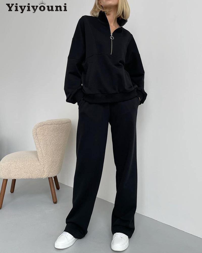 Pants YIYIYOUNI CASUAL HALFZIPPER COLLAR LOOSE TWOPIECE SETS WOMEN 2022 AUTUMN WINTER PULLOVERS AND WIDELEG PANTS MATCHING SETS NEW, 22068-white
Pants YIYIYOUNI CASUAL HALFZIPPER COLLAR LOOSE TWOPIECE SETS WOMEN 2022 AUTUMN WINTER PULLOVERS AND WIDELEG PANTS MATCHING SETS NEW, 22068-white