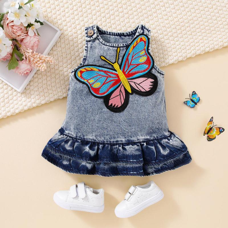 Girl Dresses 2023 Summer Girls Dress Infant Born Baby Above Knee Sleeveless Butterfly Embroidery Denim Princess, Gray
Girl Dresses 2023 Summer Girls Dress Infant Born Baby Above Knee Sleeveless Butterfly Embroidery Denim Princess, Gray