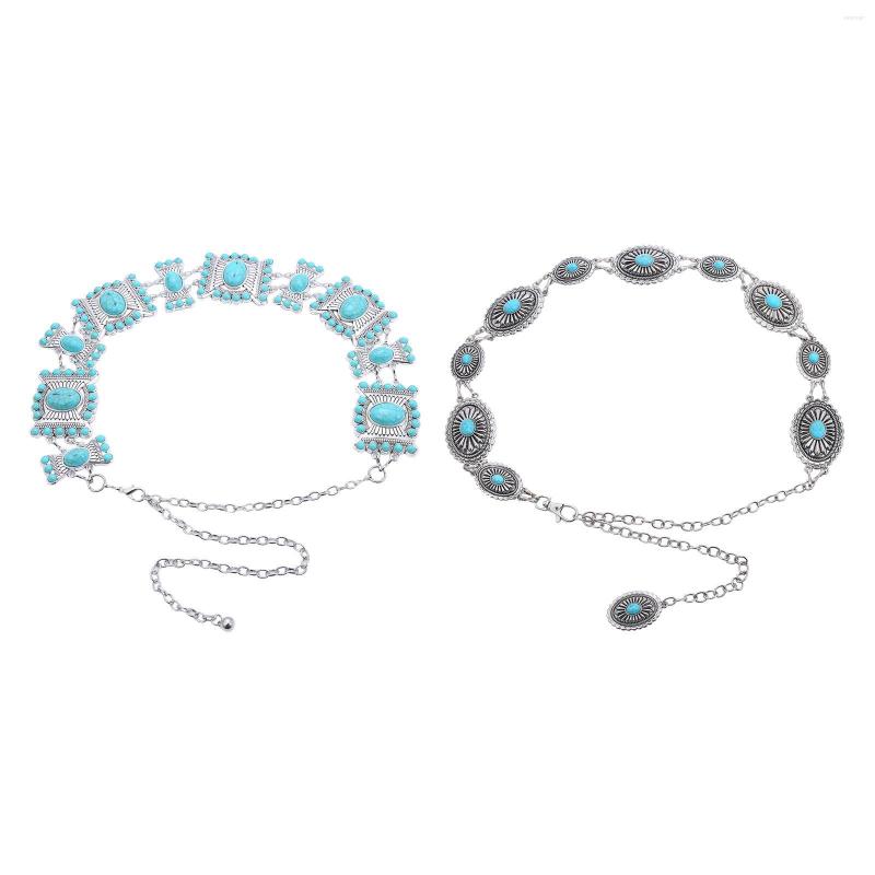 Belts Western Turquoise Chain Belt Boho Tassel Adjustable Metal Belly Body Waistband Beach Costume Accessory, Silver
Belts Western Turquoise Chain Belt Boho Tassel Adjustable Metal Belly Body Waistband Beach Costume Accessory, Silver