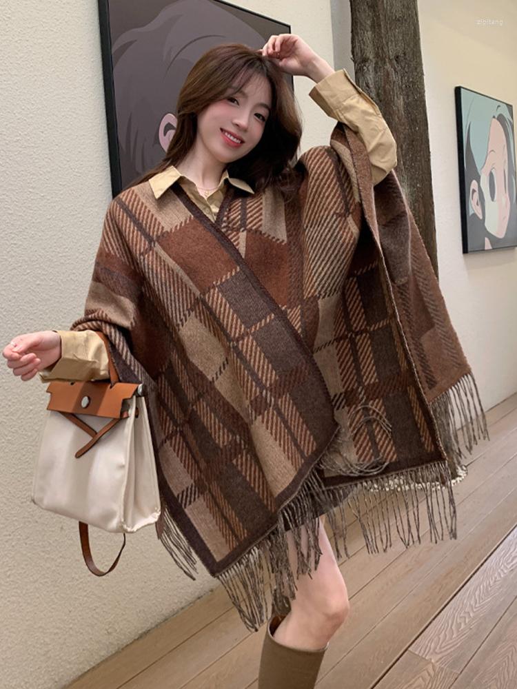 Scarves Imitation Cashmere Women Scarf Winter Ladies Vintage Plaid Tassel Poncho Warm Female Wrap Blanket Capa Para Mujer Pashmina Shawl
Scarves Imitation Cashmere Women Scarf Winter Ladies Vintage Plaid Tassel Poncho Warm Female Wrap Blanket Capa Para Mujer Pashmina Shawl
