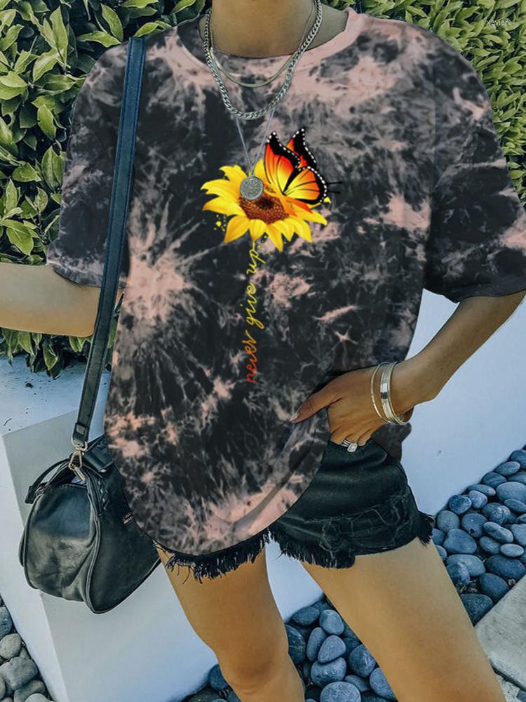Women' T Shirts Never Give Up Butterfly Sunflowers Print Women T-shirts Aesthetic Loose Summer Cotton Tie Dye Tee Shirt Short Sleeve Casual, Black
Women' T Shirts Never Give Up Butterfly Sunflowers Print Women T-shirts Aesthetic Loose Summer Cotton Tie Dye Tee Shirt Short Sleeve Casual, Black