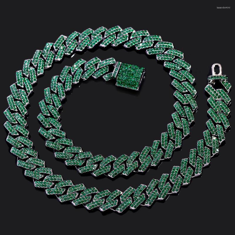 Chains 14MM Hip Hop Iced Out Green Crystal Cuban Chain Necklace For Men Women Bling Rhinestones Link Choker Punk Jewelry
Chains 14MM Hip Hop Iced Out Green Crystal Cuban Chain Necklace For Men Women Bling Rhinestones Link Choker Punk Jewelry