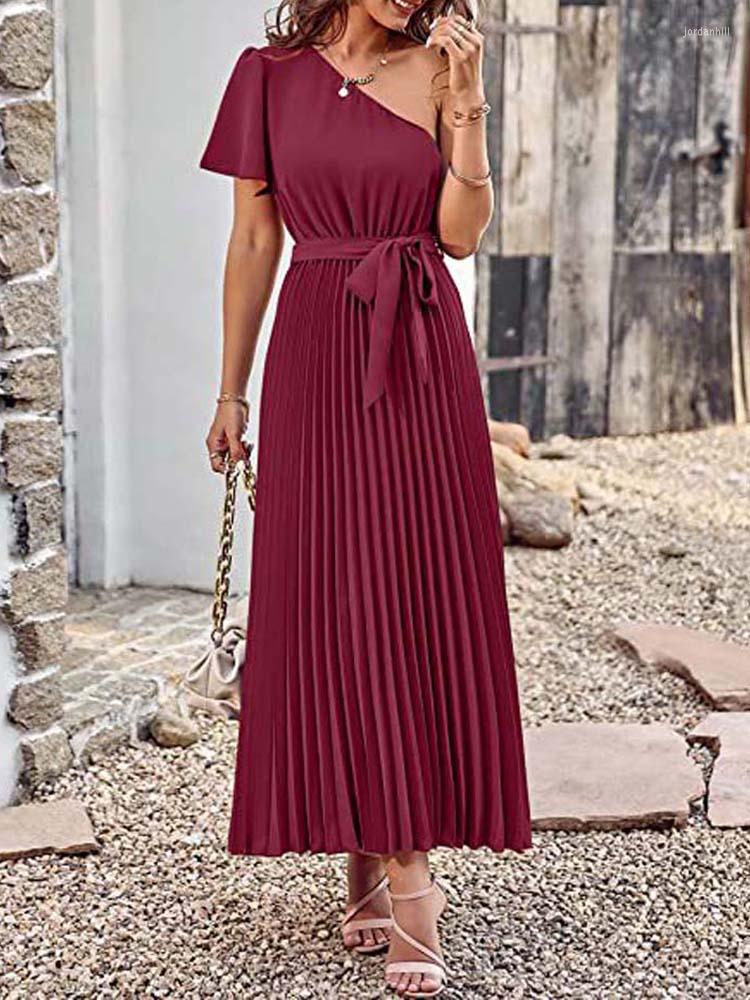 Party Dresses 2023 Summer Maxi Pleated Dress Women One Shoulder Ladies A Line Elegant Long For, Black
Party Dresses 2023 Summer Maxi Pleated Dress Women One Shoulder Ladies A Line Elegant Long For, Black