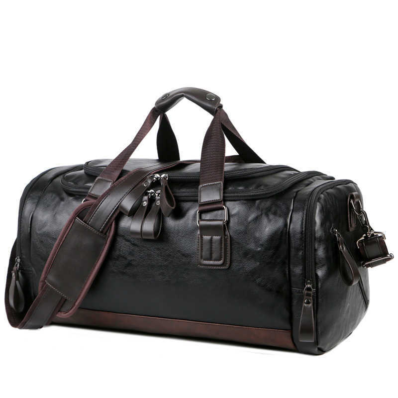 PU leather large capacity travel bag men's business travel luggage bag travel backpack Korean portable one shoulder luggage bag 230420, Black10
PU leather large capacity travel bag men's business travel luggage bag travel backpack Korean portable one shoulder luggage bag 230420, Black10