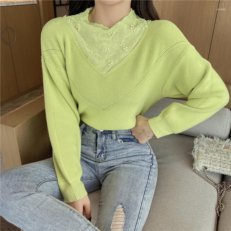 Women's Sweaters Woman 2023 Autumn And Winter Long-sleeved Bottoming Knitted Sweater Loose V-neck Mesh Printed Splicing Pullover Top, Green
Women's Sweaters Woman 2023 Autumn And Winter Long-sleeved Bottoming Knitted Sweater Loose V-neck Mesh Printed Splicing Pullover Top, Green