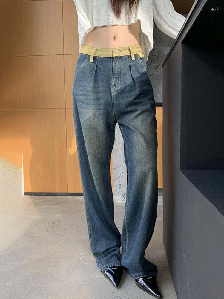 Women' Pants Jyate Vintage Baggy Jeans Women 2023 Spring Wide-leg Straight Denim High Street Casual Basic Daily Patchwork Trousers, Blue
Women' Pants Jyate Vintage Baggy Jeans Women 2023 Spring Wide-leg Straight Denim High Street Casual Basic Daily Patchwork Trousers, Blue