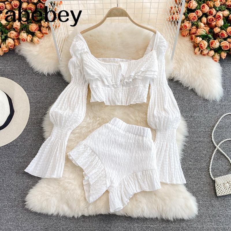 Dress 2021 NIEUWE LENTE HERFST MODE VIERKANTE KRAAG FLARE MOUW KORTE SOLID TOP + RUCHES HOGE TAILLE WIJDE PIJPEN SHORTS TWEE STUK SET, White
Dress 2021 NIEUWE LENTE HERFST MODE VIERKANTE KRAAG FLARE MOUW KORTE SOLID TOP + RUCHES HOGE TAILLE WIJDE PIJPEN SHORTS TWEE STUK SET, White