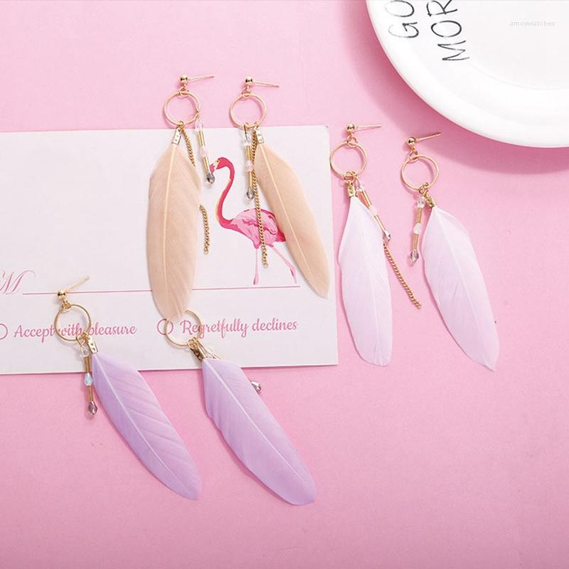 Dangle Earrings Korean Fashion Jewelry Temperament Feather Long Tassel For Women Girl White Purple Orange Statement
Dangle Earrings Korean Fashion Jewelry Temperament Feather Long Tassel For Women Girl White Purple Orange Statement