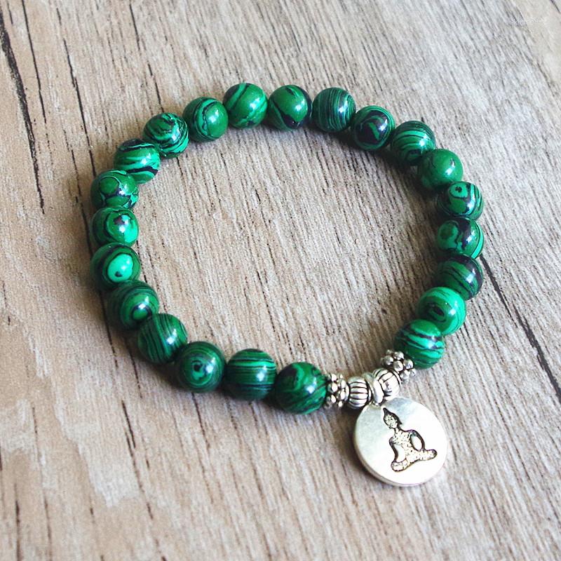 Charm Bracelets DIY Handmade Jewelry Malachite Beaded Bracelet Yoga Chakra Prayer Mala Buddha Women Men Strand
Charm Bracelets DIY Handmade Jewelry Malachite Beaded Bracelet Yoga Chakra Prayer Mala Buddha Women Men Strand