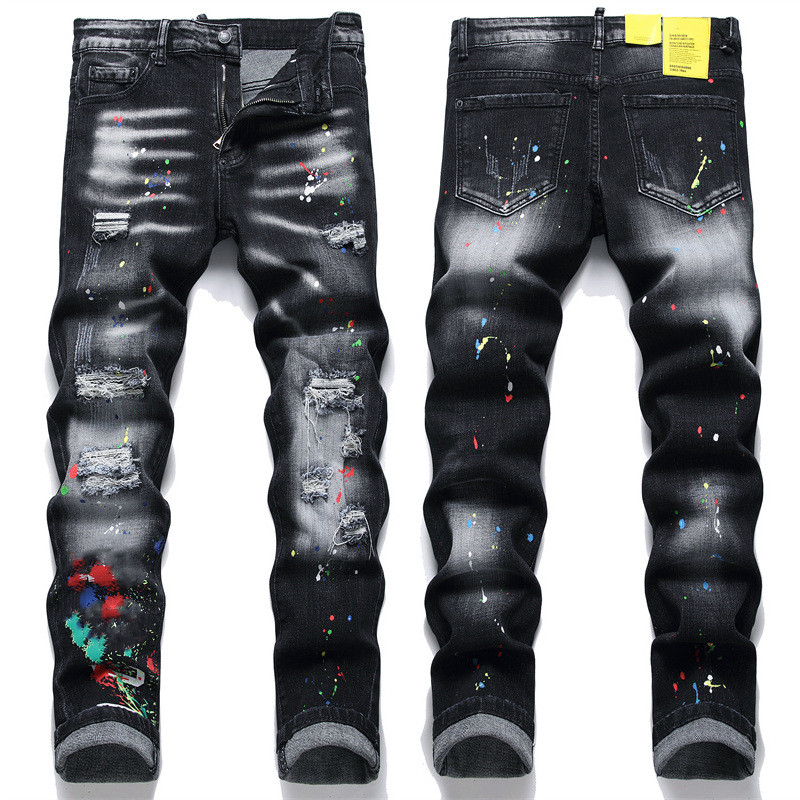 Designer Mens Jeans High Street America Black Jeans for mens Embroidery pants Oversize Ripped Patch Hole Denim 2023 Fashion Streetwear Skinny Slim Pencil Pants
Designer Mens Jeans High Street America Black Jeans for mens Embroidery pants Oversize Ripped Patch Hole Denim 2023 Fashion Streetwear Skinny Slim Pencil Pants