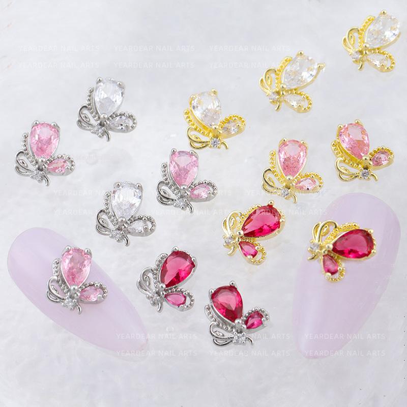 Nail Art Decorations 50PC Light Luxury Zircon Butterfly Supply Pink Red Crystal Half Butterflies Wing Rhinestone Nails 3D Diamond Embellishm
Nail Art Decorations 50PC Light Luxury Zircon Butterfly Supply Pink Red Crystal Half Butterflies Wing Rhinestone Nails 3D Diamond Embellishm