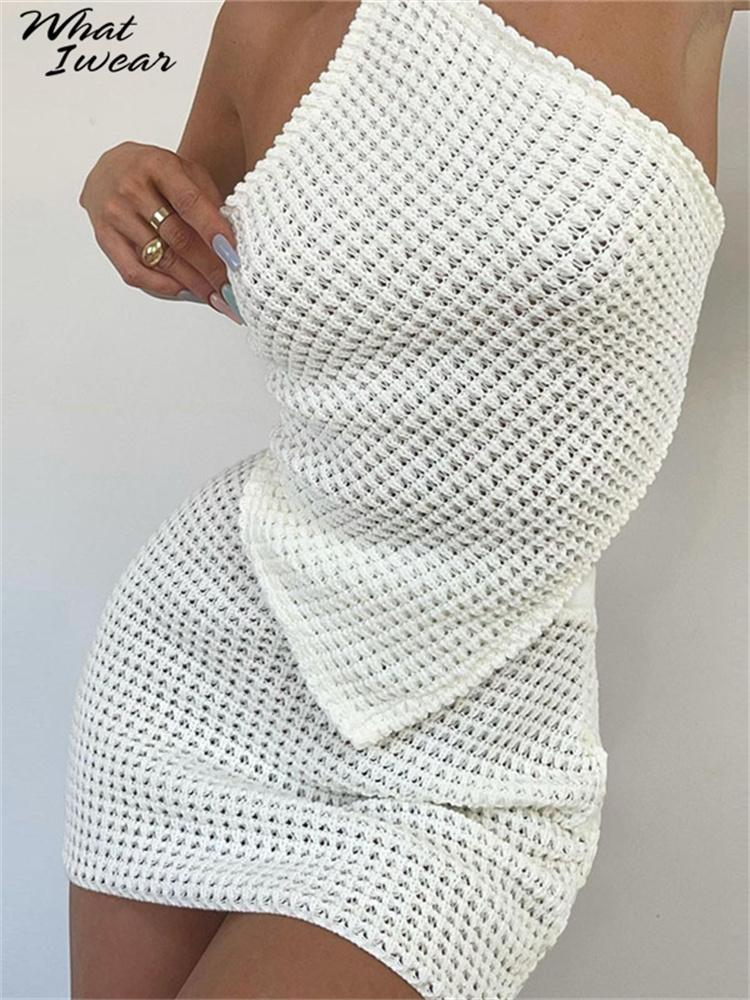 Dress Whatiwear Knitted Two Piece Set Women Summer Y2K Diamond Lace Top Skinny Elastic Force Mini Skirts Suits Female Club Outfits, Mwt
Dress Whatiwear Knitted Two Piece Set Women Summer Y2K Diamond Lace Top Skinny Elastic Force Mini Skirts Suits Female Club Outfits, Mwt