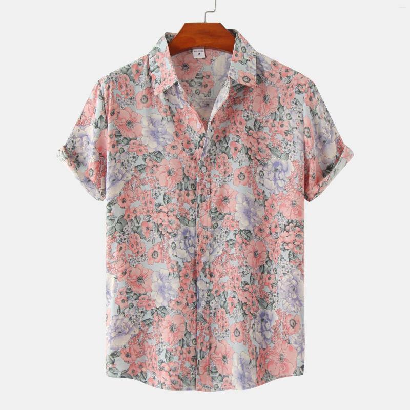 Men's Casual Shirts Mens Pink Hawaiian Floral Shirt Summer Short Sleeve Button Down Beach Men Party Holiday Vacation Chemise Homme, As picture show
Men's Casual Shirts Mens Pink Hawaiian Floral Shirt Summer Short Sleeve Button Down Beach Men Party Holiday Vacation Chemise Homme, As picture show