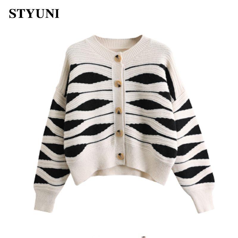 Sweaters WAVY STRIPED ROUND NECK SINGLEBREASTED KNITTED WOMEN'S CARDIGAN VINTAGE LANTERN SLEEVE KOREAN FASHION FEMALE SHORT CARDIGAN, Green
Sweaters WAVY STRIPED ROUND NECK SINGLEBREASTED KNITTED WOMEN'S CARDIGAN VINTAGE LANTERN SLEEVE KOREAN FASHION FEMALE SHORT CARDIGAN, Green