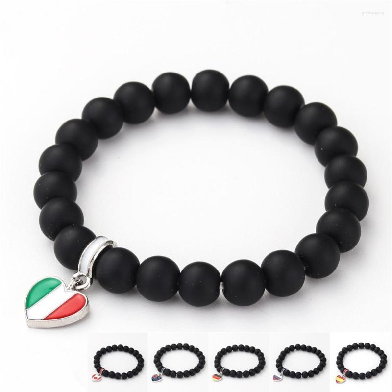 Strand National Flag Bracelet Natural Stone France Germany Italy Spain Canada Pendant Beaded For Men Women Friend Gift
Strand National Flag Bracelet Natural Stone France Germany Italy Spain Canada Pendant Beaded For Men Women Friend Gift