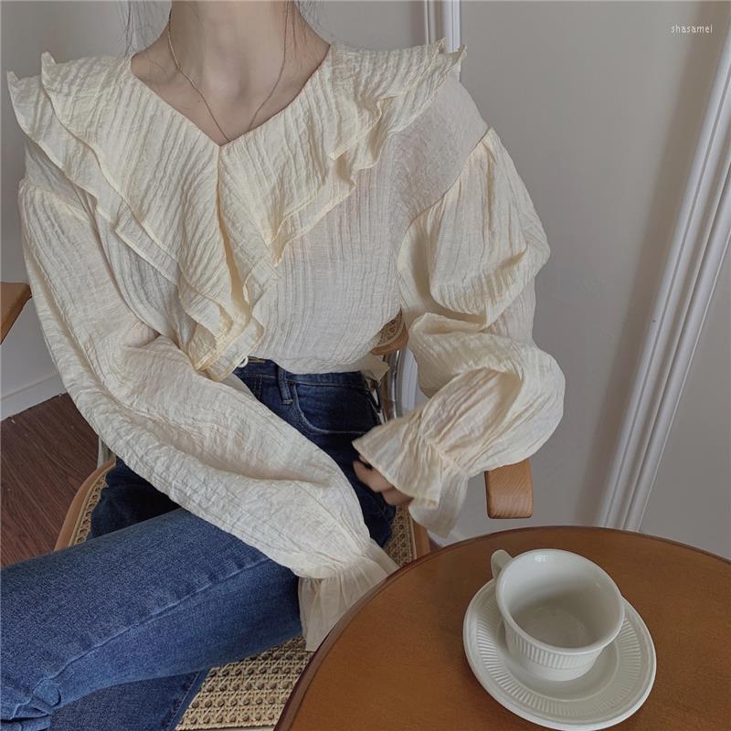 Women' Blouses Herstory Women Female Shirts Chiffon High Quality Ruffles French Trendy Elegant Office Party Chic 2023 Autumn, Apricot
Women' Blouses Herstory Women Female Shirts Chiffon High Quality Ruffles French Trendy Elegant Office Party Chic 2023 Autumn, Apricot