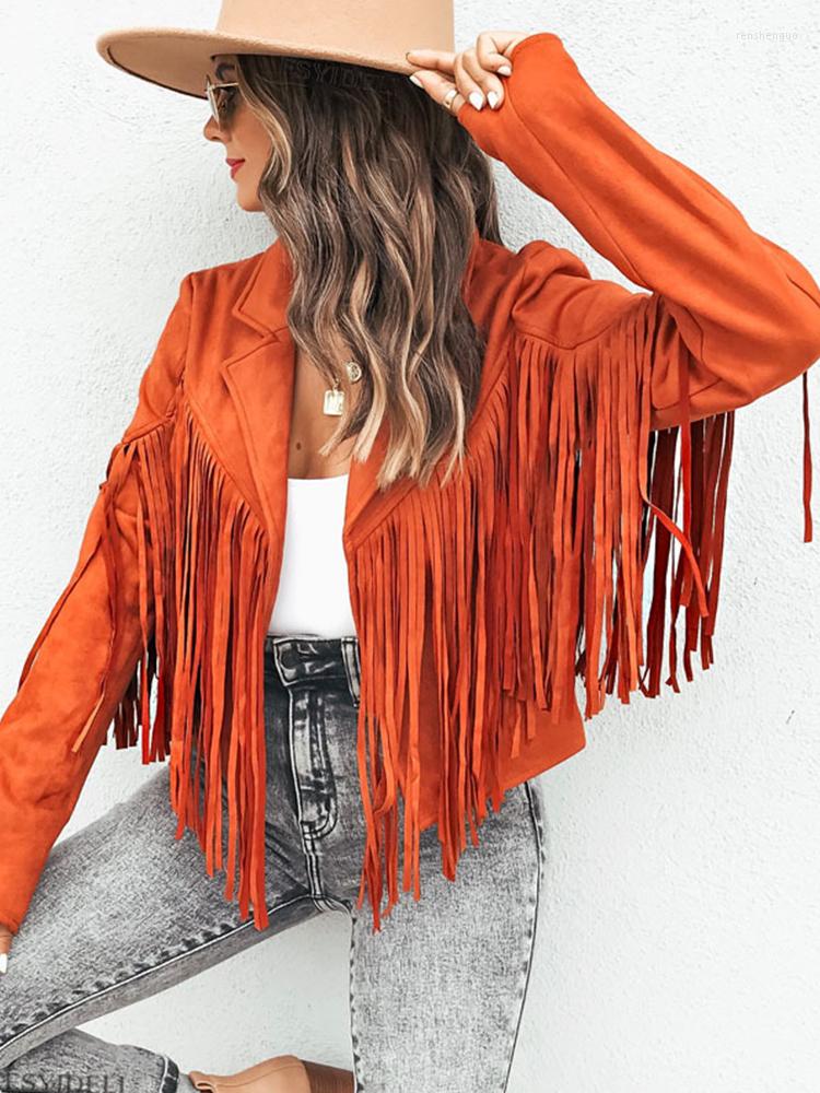 Women' Leather Spring Autumn Women Faux Chamois Jacket Casual Lady Tassel Suede High Street Coat, Beige
Women' Leather Spring Autumn Women Faux Chamois Jacket Casual Lady Tassel Suede High Street Coat, Beige